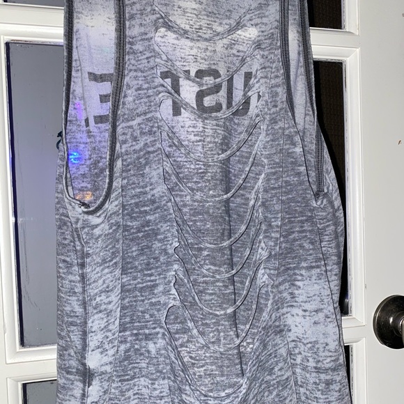 Popular Basics tank HUSTLE gray burnout - Picture 5 of 7